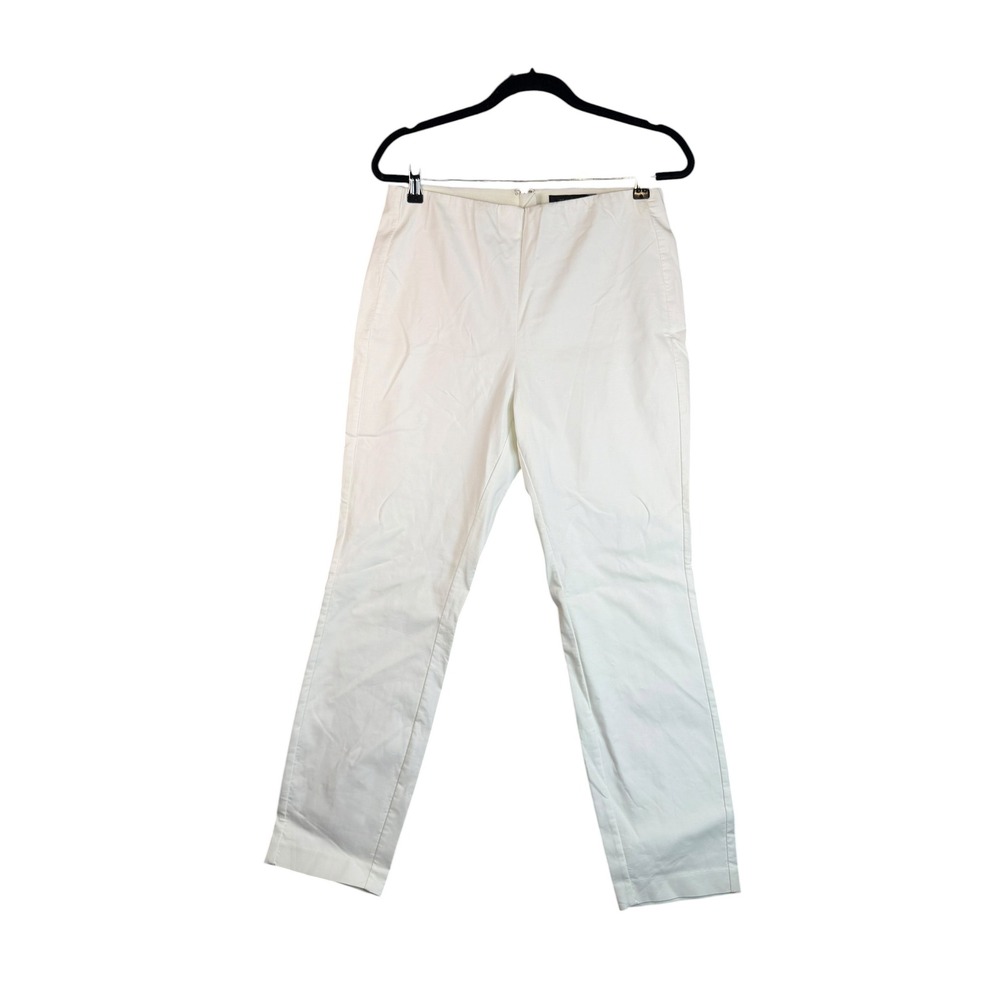 Rag & Bone New York White Tailored Flat‎ Front Trousers Pants Size 10